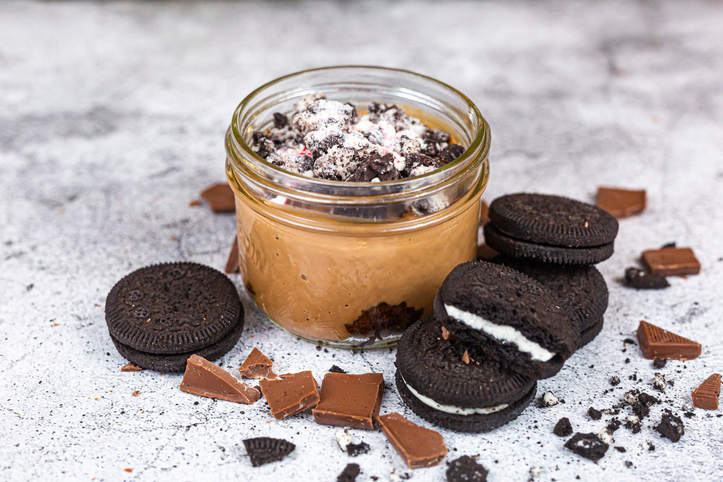 Chocolate Peppermint Gingerbread Cashew Cake Jar image 0