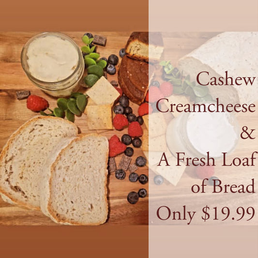 Loaf of Bread and Cashew Cream Cheese image 0